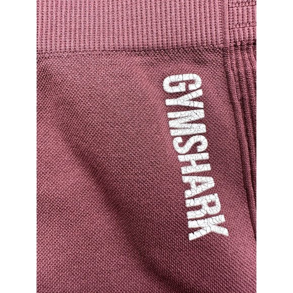 Gymshark Leggings Small Red Energy Crop Eyelet detail Laser Cut Maroon Womens - Picture 4 of 12